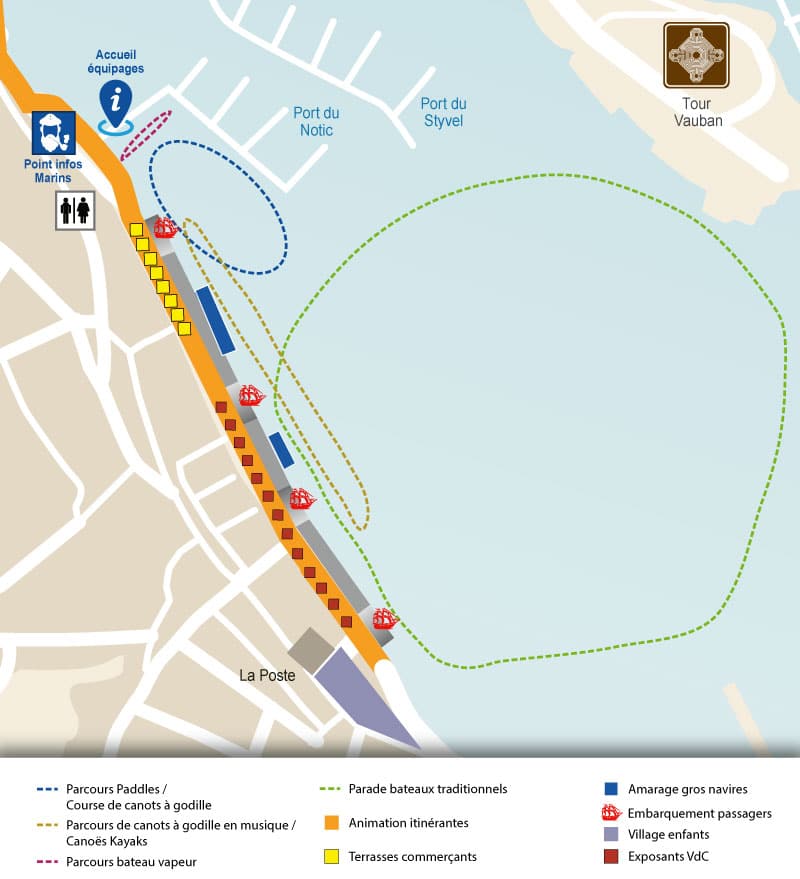 Plan de la fête des Voiles de Camaret 2024